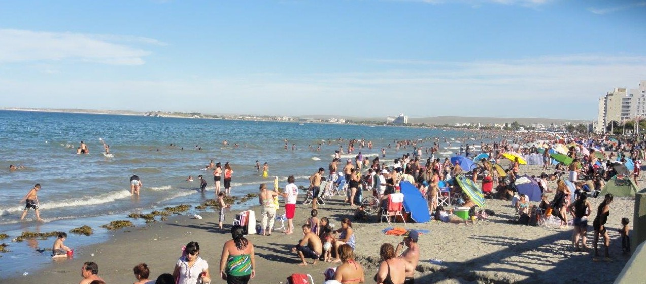 Plage de Puerto Madryn le dimanche