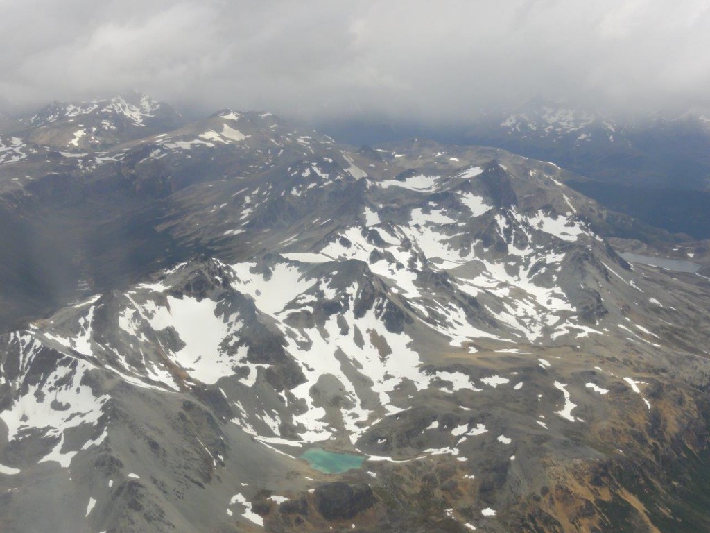 neiges éternelles Ushuaia vues du ciel