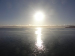 sur le Ferry de bon matin