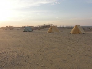 notre bivouac, ma tente est à droite