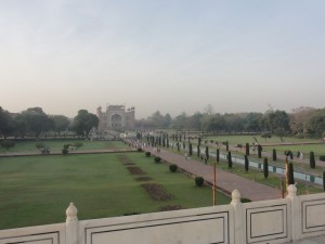 jardins vus du Taj Mahal